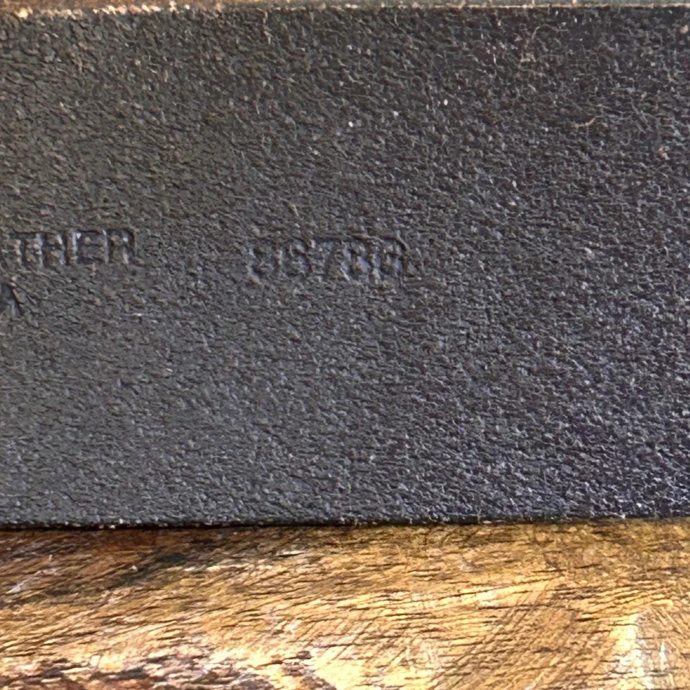 J Crew Genuine Italian Leather Belt Brass Buckle Made in USA Womens L‎ - Picture 7 of 12